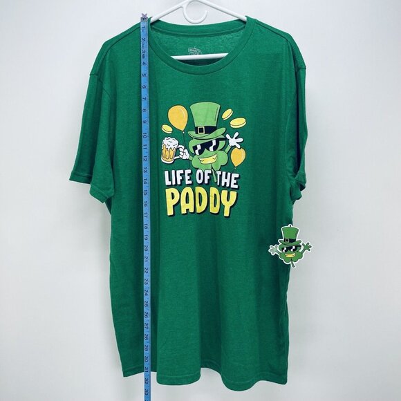Maid And Local T-Shirt Size X-Large Life Of The Paddy Green Short Sleeve - Picture 2 of 7